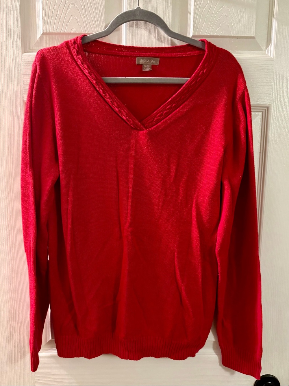White Stag Women's Red V-Neck Sweater